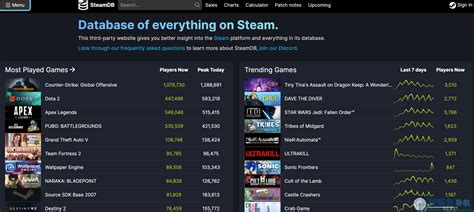 steamdb info|steam db net.